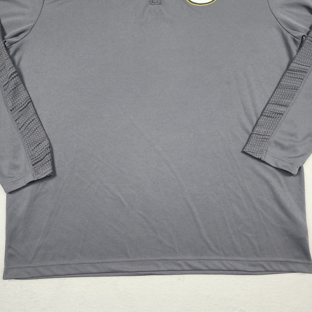 Green Bay Packers Shirt Mens 2XL Gray NFL Team Apparel Quarter Zip Pullover - Picture 3 of 10
